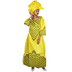 Elegant African Bazin Riche Embroidered Dress with Scarf W250139