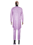 Elegant African Agbada Dashiki Formal 3-Piece Suit for Men M250223
