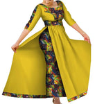 Elegant Ankara Slim Fit African Dress for Parties & Weddings W250183