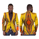 Men's African Dashiki Print Single Button Blazer Jacket M250120