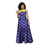 Vibrant African Print Sleeveless Maxi Dress for Women W250192