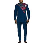 Men's African Print Dashiki Set – Long Sleeve Top & Trousers M250208