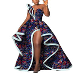 Ankara Floral Print Strapless Maxi Dress – African Party Style W250169