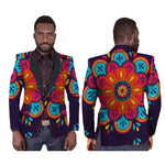 Men's African Dashiki Print Single Button Blazer Jacket M250120