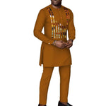 Elegant African Print Men's 2-Piece Set – Robe & Pants M250191