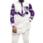 Men’s African Dashiki 2-Piece Cotton Set – Long Sleeve Shirt & Pants M250163