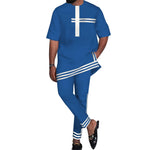 Men's Dashiki Print Two Piece Set – African Shirt & Pants Outfit M250233