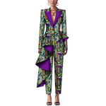 African Dashiki Print Pant Suit Set for Women W250182