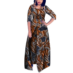 Modern African Print Half Sleeve Jumpsuit for Women W250178