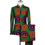 Men’s African 2-Piece Bazin Suit – Blazer & Pants Set for Weddings M250112