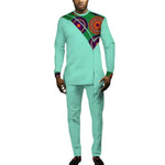 Men's African Print Dashiki Set – Long Sleeve Top & Trousers M250208