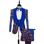 Dashiki 3-Piece Set for Men – Bold African Print Top, Vest & Trousers M250104