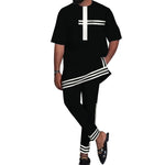 Men's Dashiki Print Two Piece Set – African Shirt & Pants Outfit M250233
