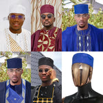 African Ankara Print Fedora Hat for Men – Party & Wedding Style M250206
