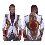 Men's African Dashiki Print Single Button Blazer Jacket M250120