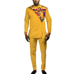 Men's African Print Dashiki Set – Long Sleeve Top & Trousers M250208