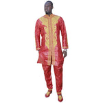 Men’s Bazin Riche African Embroidered Long Top & Pants Set M250153
