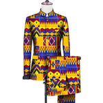 Men’s African 2-Piece Bazin Suit – Blazer & Pants Set for Weddings M250112
