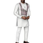 Elegant African Print Men's 2-Piece Set – Robe & Pants M250191