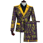 Men’s Bazin Riche Ankara Print 2-Piece Blazer & Pants Set M250111
