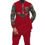 Men’s African Dashiki 2-Piece Cotton Set – Long Sleeve Shirt & Pants M250163