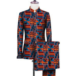 Men’s African 2-Piece Bazin Suit – Blazer & Pants Set for Weddings M250112