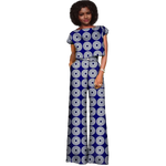 Vibrant African Print Crop Top & Pants Set for Women W250204