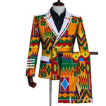 Men’s Bazin Riche Ankara Print 2-Piece Blazer & Pants Set M250111