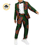 Boys African Patchwork Dashiki Outfit – 2 Piece Set with Shirt & Pants K250114