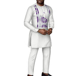 Elegant African Print Men's 2-Piece Set – Robe & Pants M250191