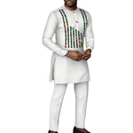 Elegant African Print Men's 2-Piece Set – Robe & Pants M250191