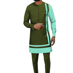 African Dashiki Ankara Pant & Coat Set for Men – 2 Piece Outfit M250119