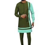 Elegant Dashiki Ankara Two-Piece Set for Men M250118