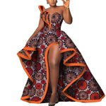 Ankara Floral Print Strapless Maxi Dress – African Party Style W250169