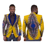 Men's African Dashiki Print Single Button Blazer Jacket M250120