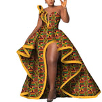 Ankara Floral Print Strapless Maxi Dress – African Party Style W250169