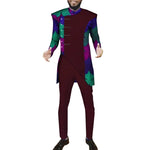 Modern African Print Suit Set for Men – Dashiki Inspired 2-Piece Outfit M250165