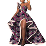 Ankara Floral Print Strapless Maxi Dress – African Party Style W250169