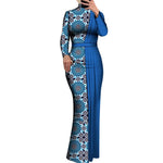 Elegant Dashiki Print Long Bodycon Dress for Special Occasions W250212