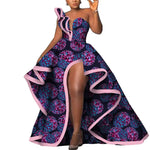 Ankara Floral Print Strapless Maxi Dress – African Party Style W250169