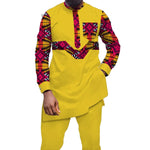 Men’s African Dashiki 2-Piece Cotton Set – Long Sleeve Shirt & Pants M250163