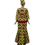 Vibrant African Print Two-Piece Skirt Set for Women W250227