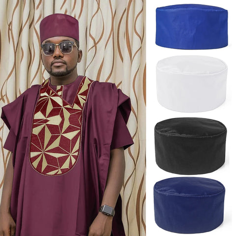 African Ankara Print Fedora Hat for Men – Party & Wedding Style M250206
