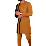 Men’s Dashiki Two-Piece Suit – Tribal Print Shirt & Pants Set M250203