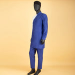 Bazin Riche 3-Piece African Men's Set – Shirt, Pants & Hat M250199