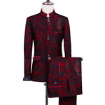 Men’s African 2-Piece Bazin Suit – Blazer & Pants Set for Weddings M250112