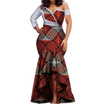Spring Dashiki Lace Patchwork African Dress for Women W250190