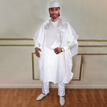 Royal Blue African Agbada Dashiki 3-Piece Men's Formal Set M250224
