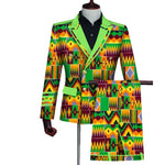 Men’s Bazin Riche Ankara Print 2-Piece Blazer & Pants Set M250111