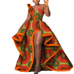 Ankara Floral Print Strapless Maxi Dress – African Party Style W250169